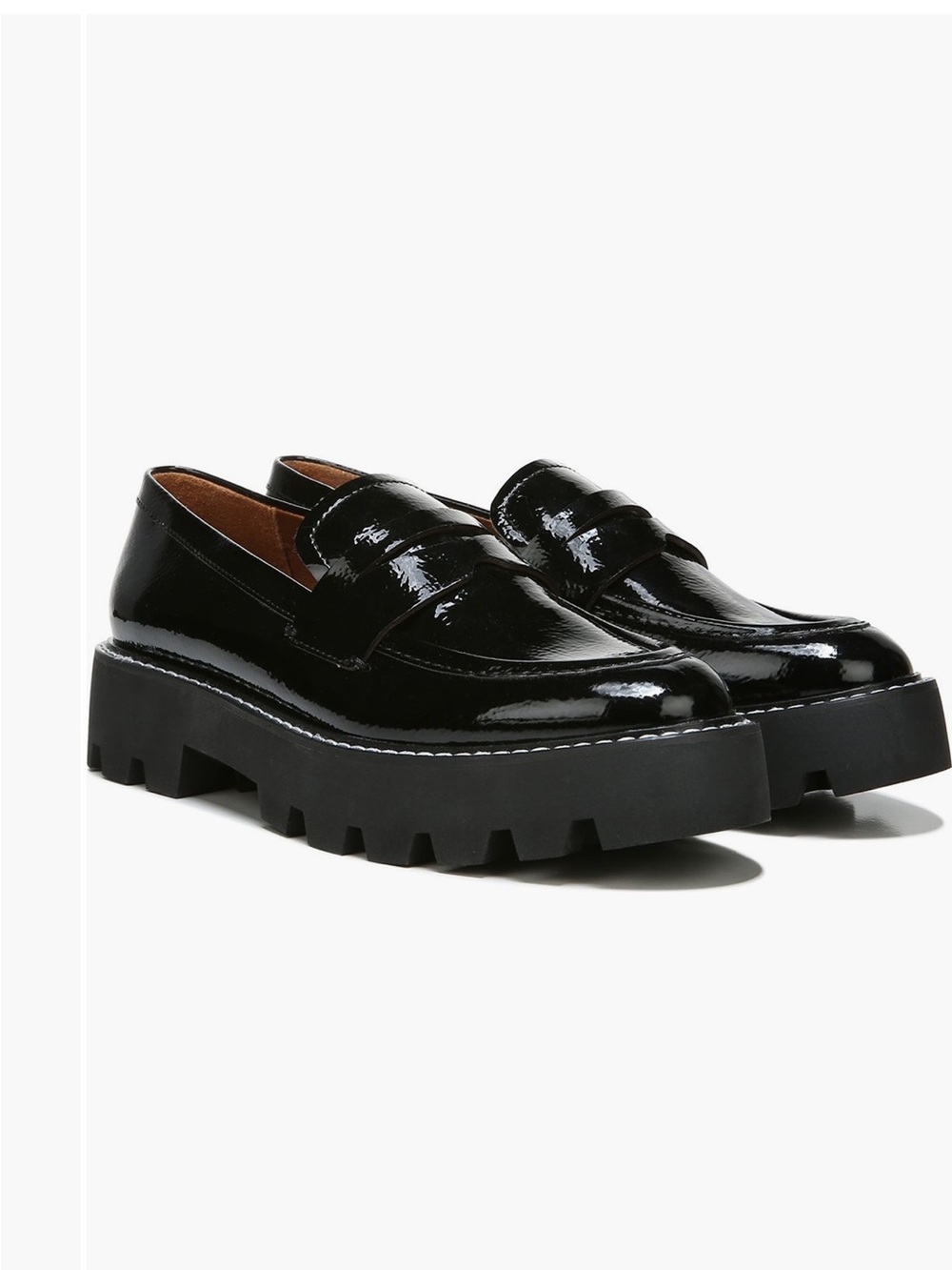 Franco Sarto-Bazel Platform Lug-Sole Loafer - Black - Size 9M - Excellent Cond.